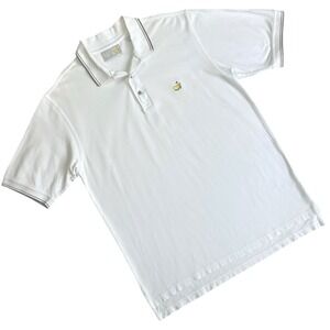Vtg Augusta National Golf Shop Polo Shirt Men XL White Masters Tournament Flaw